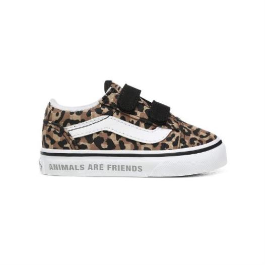 Vans Shoes | Anaheim Checkerboard Old Skool V Toddler (1-4 years) (Animal Checkerboard) Leopard/Black