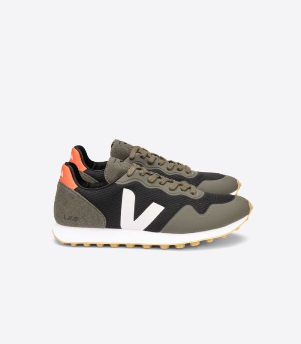 VEJA | MENS SDU RT ALVEOMESH BLACK WHITE KAKI - Click Image to Close