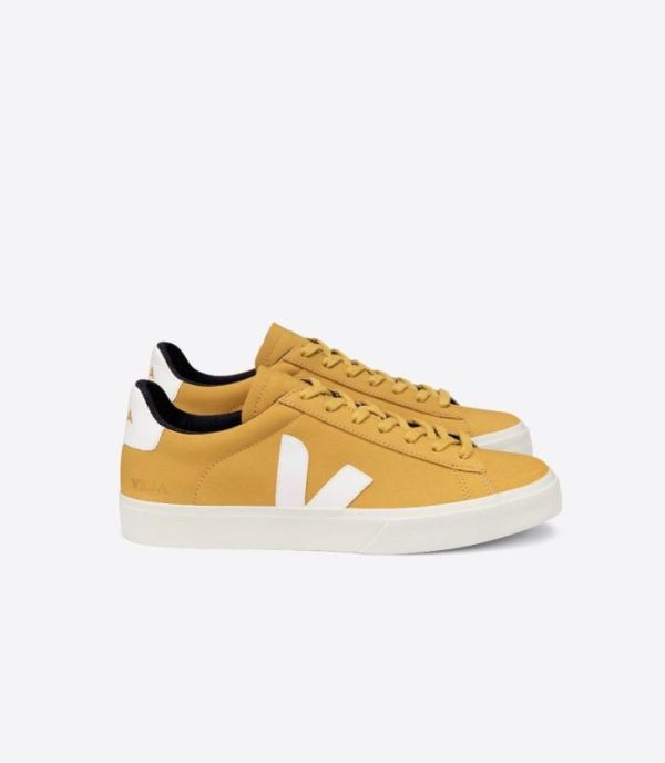 VEJA | WOMENS CAMPO NUBUCK MOUTARDE WHITE