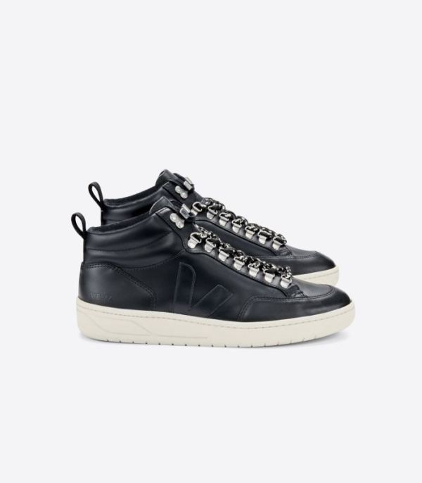 VEJA | MENS RORAIMA LEATHER BLACK PIERRE SOLE