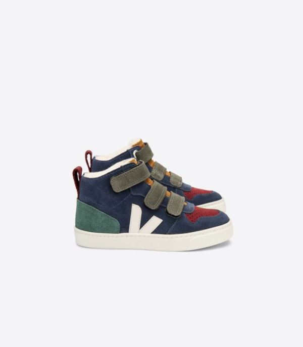 VEJA | KIDS V-10 MID FURED SUEDE MULTICO NAUTICO CYPRUS