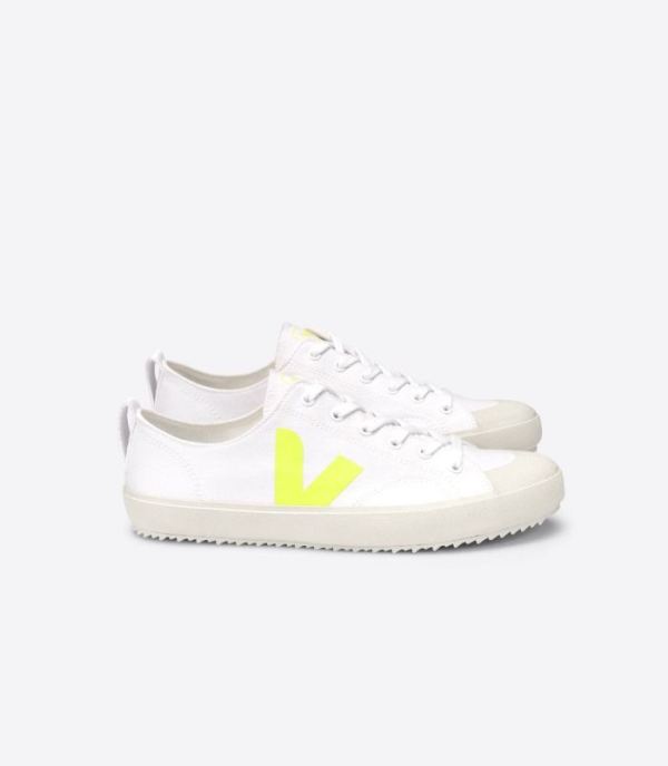 VEJA | WOMENS NOVA CANVAS WHITE JAUNE-FLUO