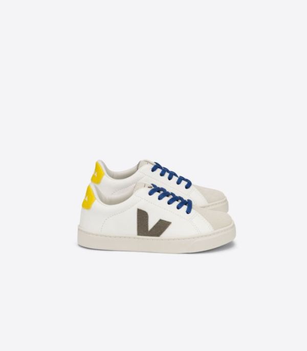 VEJA | KIDS ESPLAR LACES CHROMEFREE LEATHER WHITE MOONROCK TONIC