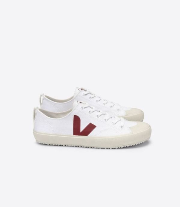 VEJA | WOMENS VSTORE NOVA CANVAS WHITE MARSALA