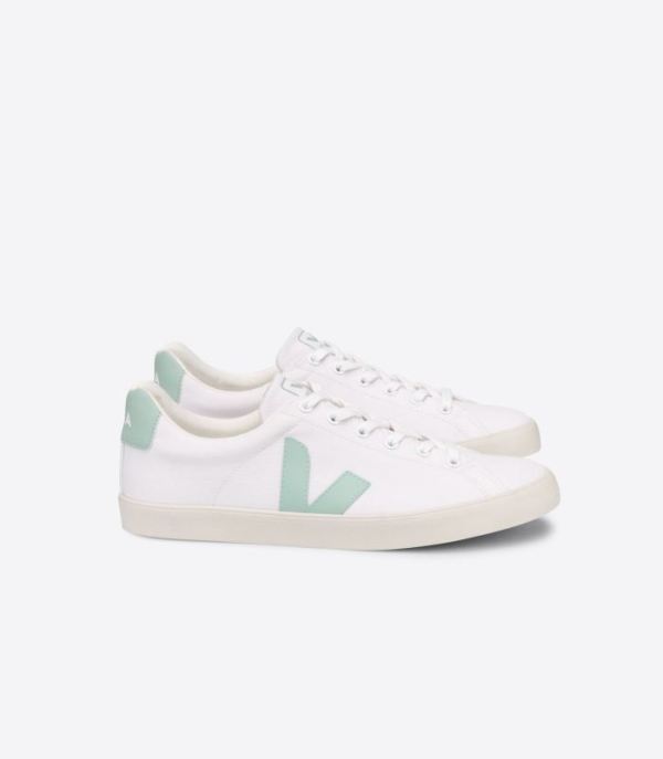 VEJA | WOMENS ESPLAR SE CANVAS WHITE MATCHA