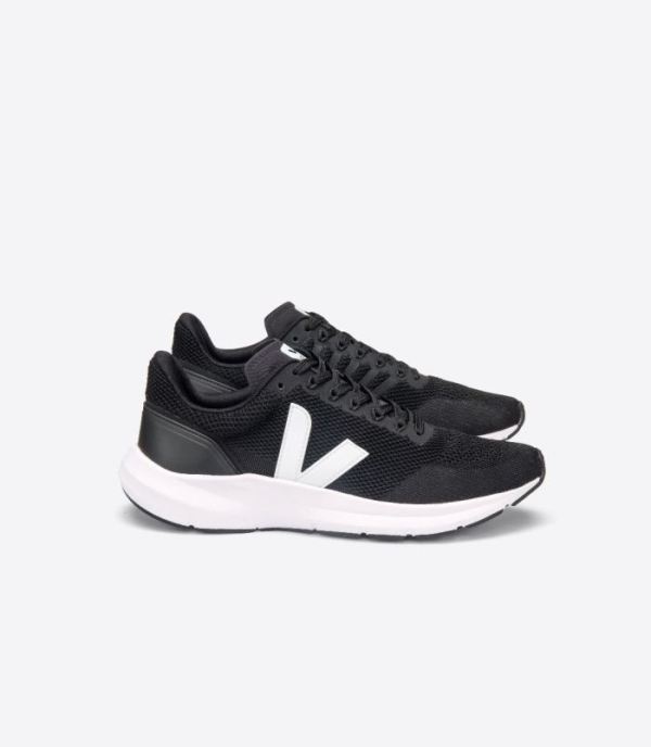 VEJA | WOMENS MARLIN V-KNIT BLACK WHITE - Click Image to Close