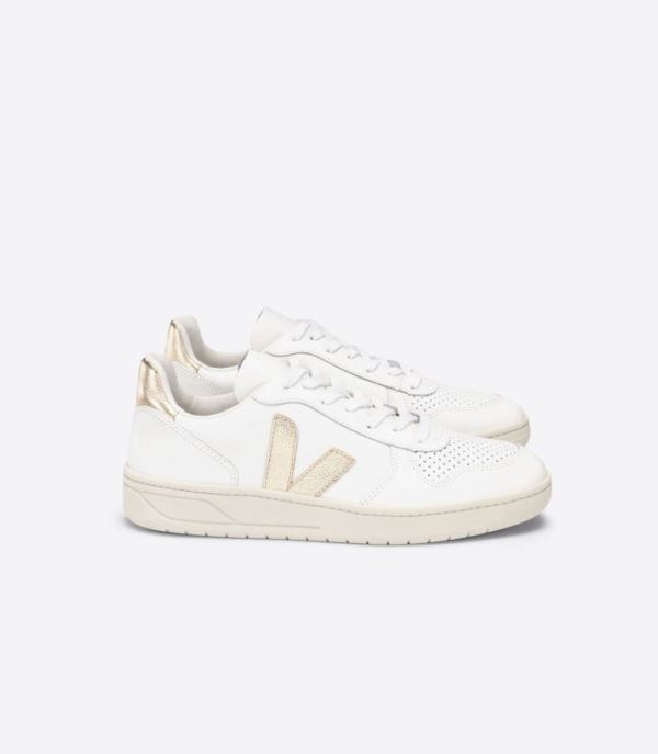 VEJA | WOMENS V-10 LEATHER WHITE PLATINE