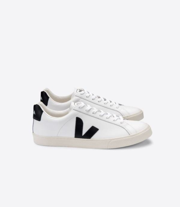 VEJA | MENS VEJA ESPLAR LEATHER EXTRA WHITE BLACK - Click Image to Close