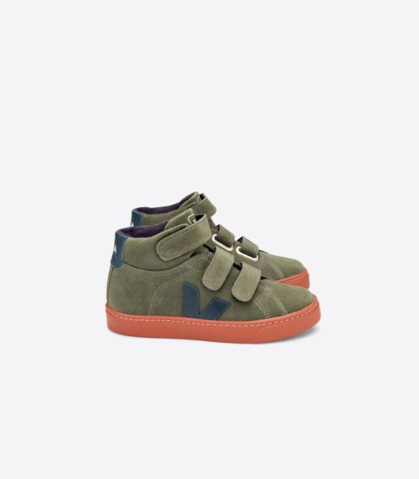 VEJA | KIDS ESPLAR MID SUEDE MUD NAUTICO RUST SOLE