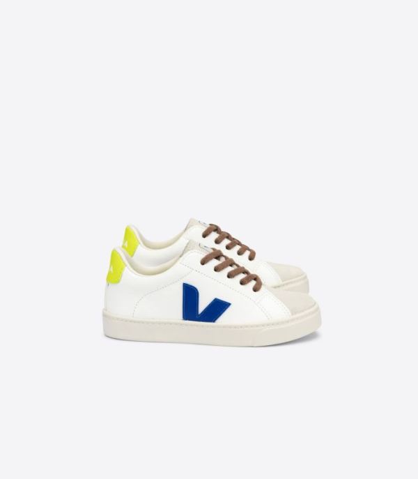 VEJA | KIDS ESPLAR LACES CHROMEFREE WHITE INDIGO JAUNE FLUO