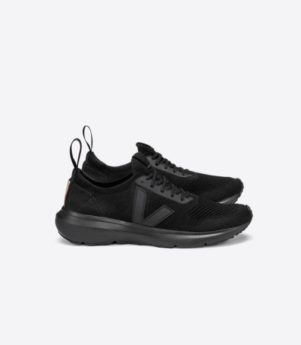 VEJA | MENS RUNNER STYLE 2 V-KNIT VEJA X RICK OWENS FULL-BLACK - Click Image to Close