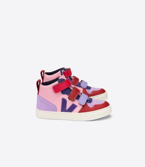 VEJA | KIDS V-10 MID CHROMEFREE VEJA X MAKE MY LEMONADE GUIMAUVE - Click Image to Close