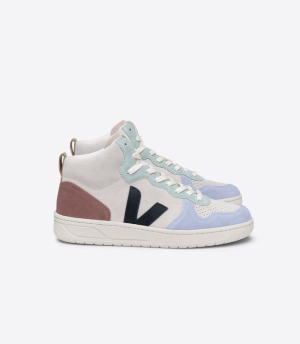 VEJA | WOMENS V-15 SUEDE MULTICO NATURAL BLACK