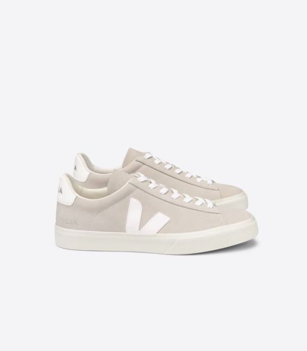 VEJA | WOMENS CAMPO NUBUCK NATURAL WHITE - Click Image to Close