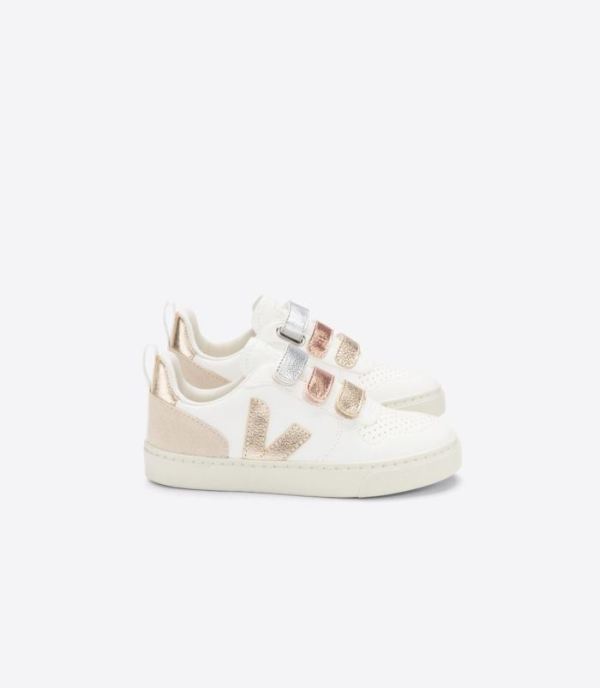 VEJA | KIDS V-10 CHROMEFREE MULTICO WHITE SHINY - Click Image to Close