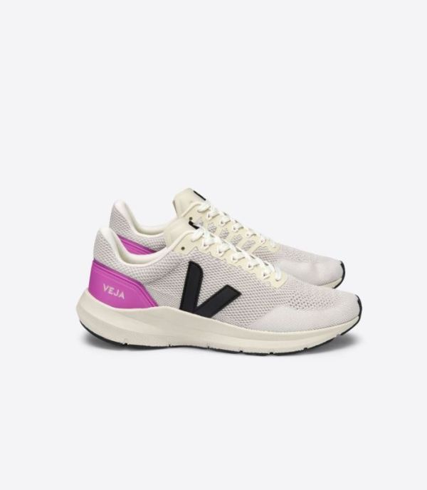 VEJA | WOMENS MARLIN V-KNIT CHALK BLACK ULTRAVIOLET - Click Image to Close