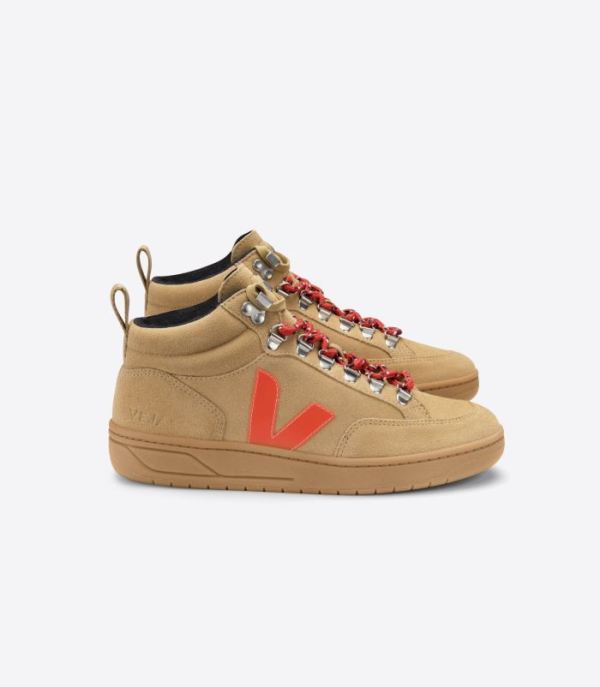 VEJA | WOMENS RORAIMA SUEDE DESERT ORANGE GUM SOLE - Click Image to Close