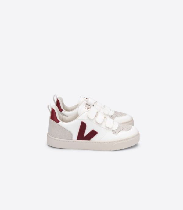 VEJA | KIDS V-10 CWL WHITE MARSALA - Click Image to Close