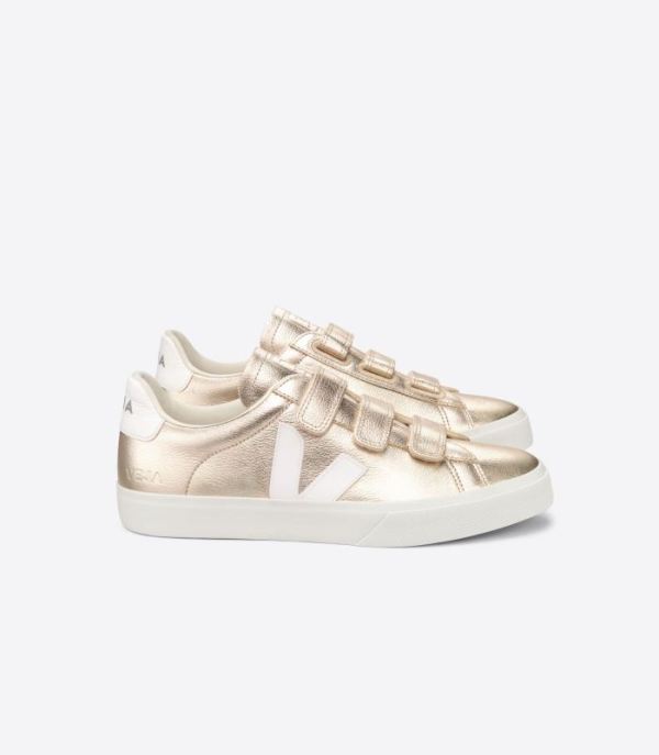 VEJA | WOMENS RECIFE CHROMEFREE LEATHER PLATINE WHITE - Click Image to Close