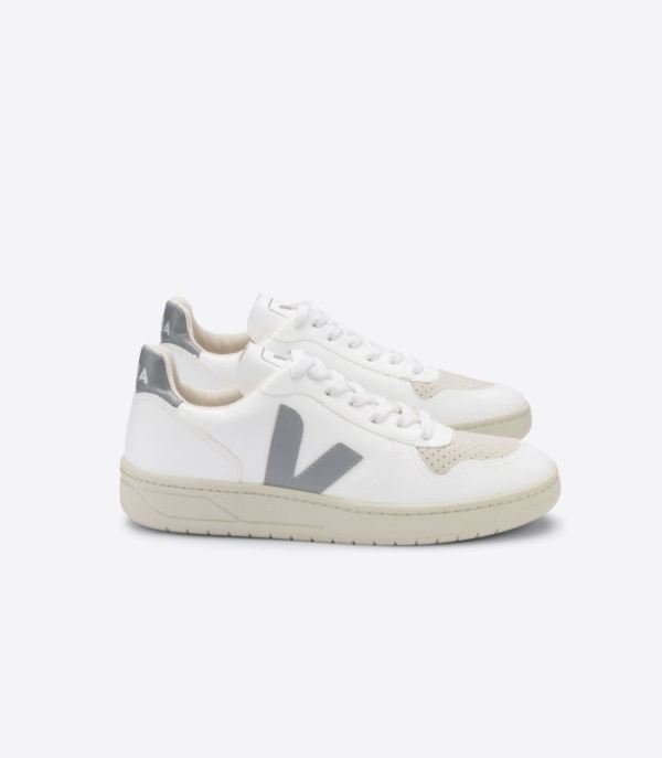 VEJA | WOMENS V-10 CWL WHITE OXFORD GREY