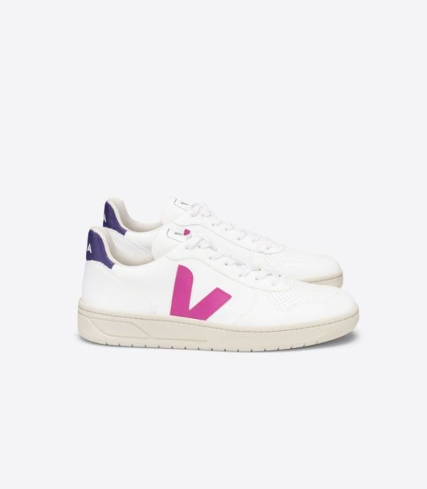 VEJA | WOMENS V-10 CWL WHITE ULTRAVIOLET PURPLE