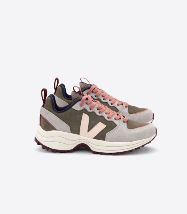 VEJA | WOMENS VENTURI SUEDE KAKI SABLE OXFORD GREY