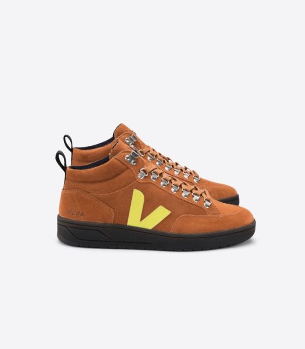 VEJA | MENS VSTORE RORAIMA SUEDE TUILE JAUNE-FLUO - Click Image to Close