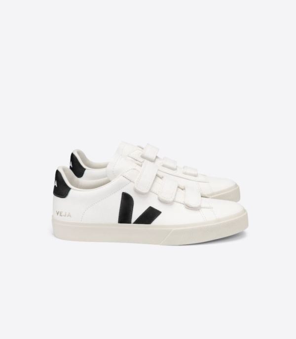 VEJA | WOMENS RECIFE CHROMEFREE LEATHER WHITE BLACK