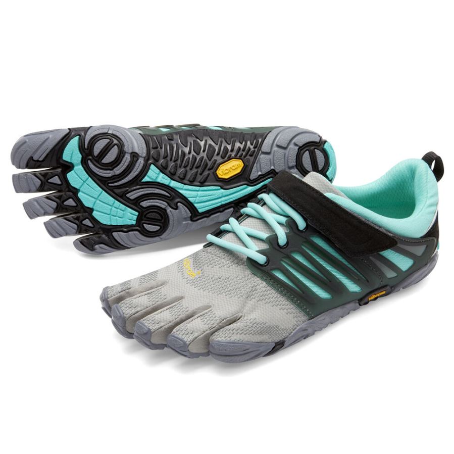 Vibram Boots V-Train Women's Grey / Black / Aqua - Click Image to Close