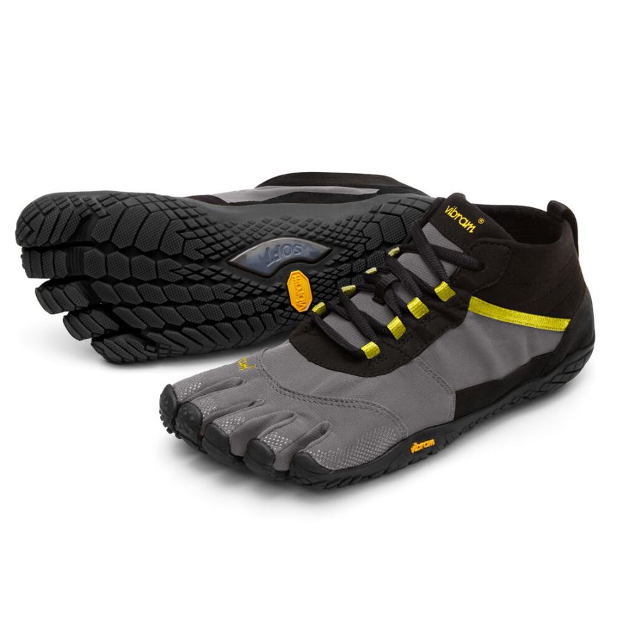 Vibram Boots V-Trek Women's Black / Grey / Citronelle - Click Image to Close