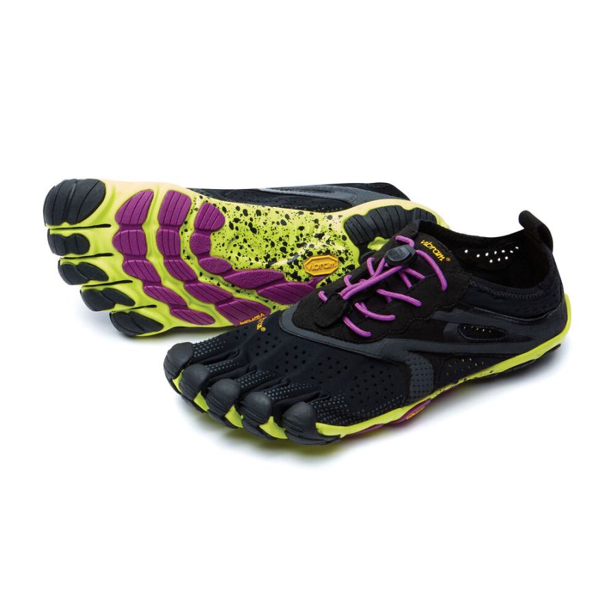 Vibram Boots V-Run Women's Black / Yellow / Purple - Click Image to Close