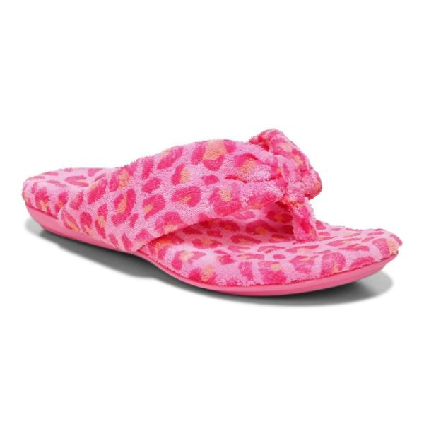 Vionic - Women's Lydia Slipper - Bubblegum Leopard - Click Image to Close