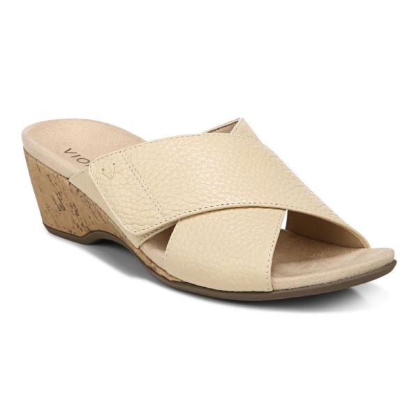 Vionic - Women's Leticia Wedge Sandal - Semolina - Click Image to Close