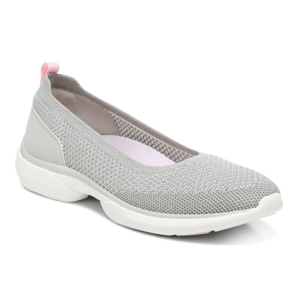 Vionic - Women's Kallie Slip on Sneaker - Grey Metallic - Click Image to Close