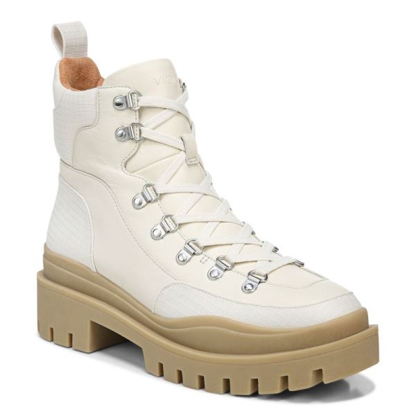 Vionic - Women's Jaxen Boot - Cream Leather Textile