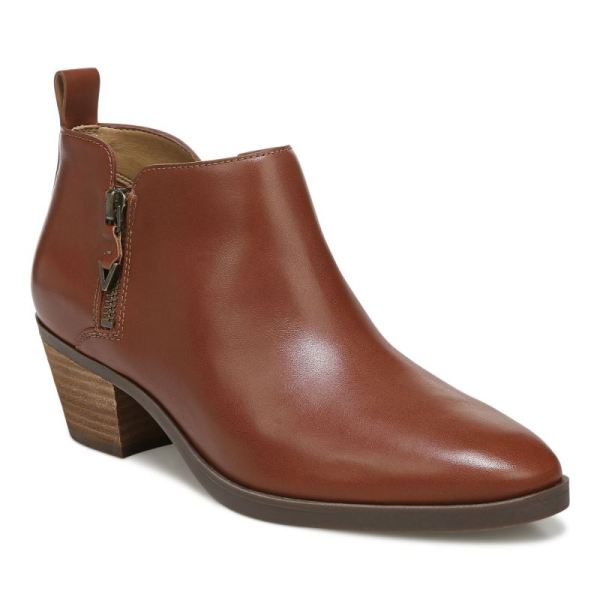 Vionic - Women's Cecily Ankle Boot - Cognac Leather - Click Image to Close