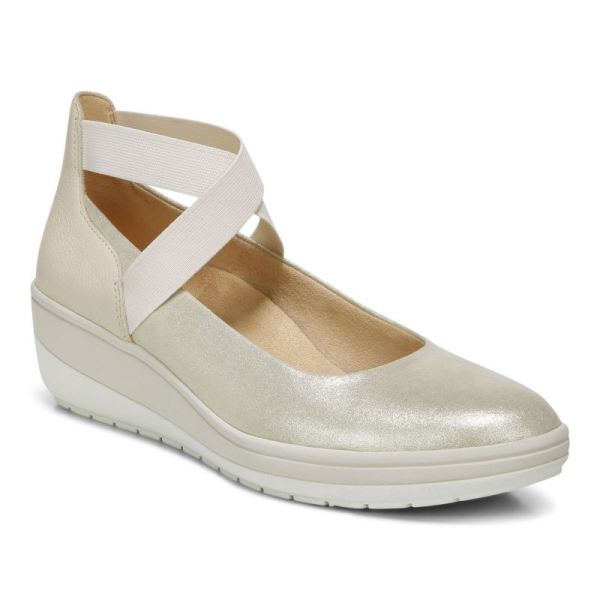 Vionic - Women's Ellery Wedge - Cream Suede