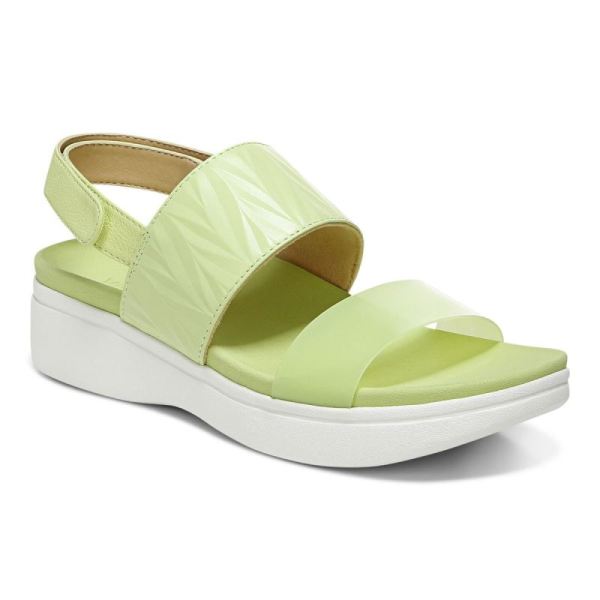 Vionic - Women's Karleen Platform Sandal - Pale Lime - Click Image to Close