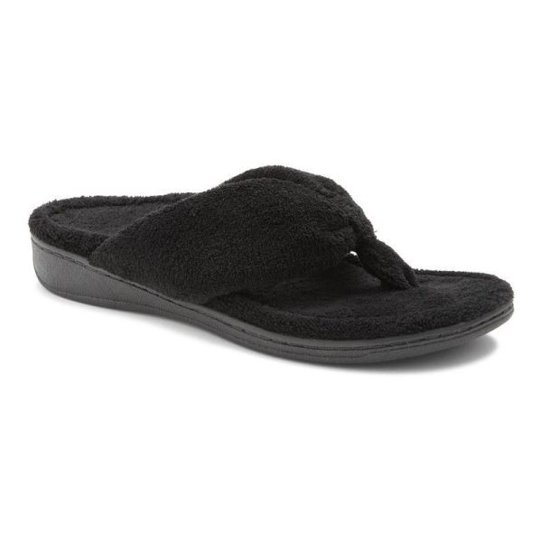 Vionic - Women's Gracie Toe Post Slipper - Black - Click Image to Close