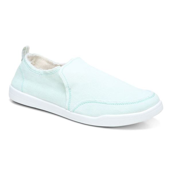 Vionic - Women's Malibu Slip On - Seafoam Canvas - Click Image to Close