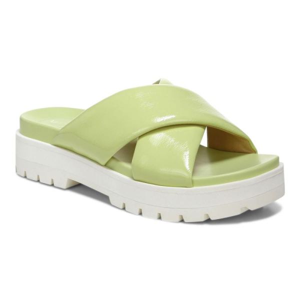 Vionic - Women's Vesta Flatform Lug Sandal - Pale Lime - Click Image to Close