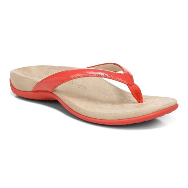 Vionic - Women's Dillon Toe Post Sandal - Poppy - Click Image to Close