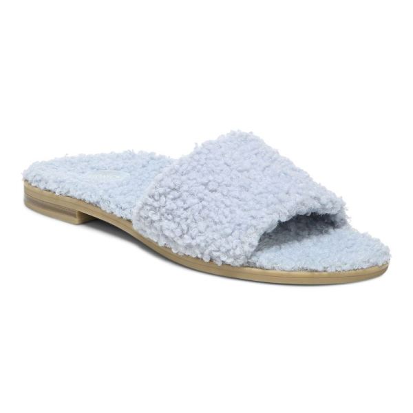 Vionic - Women's Demi Shearling Slide - Arctic Ice - Click Image to Close