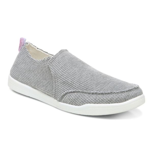 Vionic - Women's Malibu Slip On - Charcoal Knit - Click Image to Close