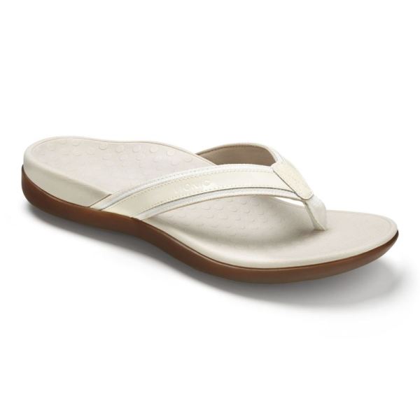 Vionic - Women's Tide II Toe Post Sandal - White - Click Image to Close