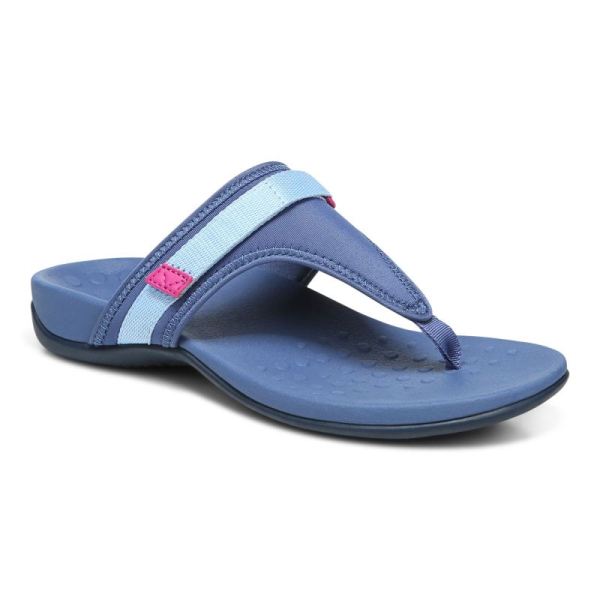 Vionic - Women's Tiffany Toe Post Sandal - Indigo - Click Image to Close