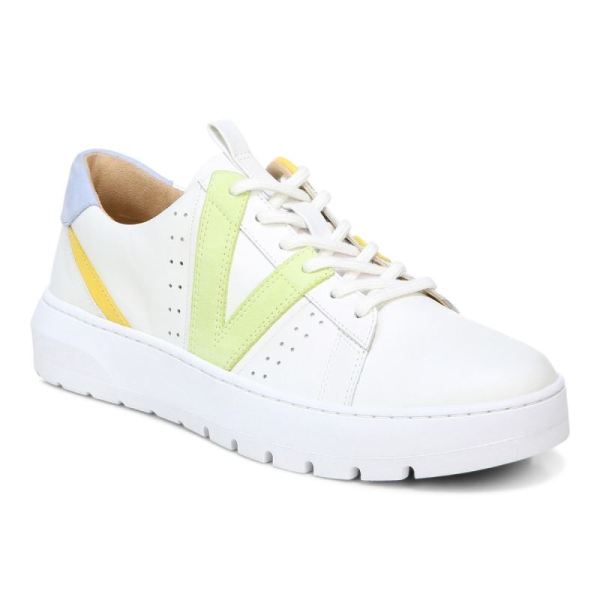 Vionic - Women's Simasa Sneaker - White Pale Lime - Click Image to Close