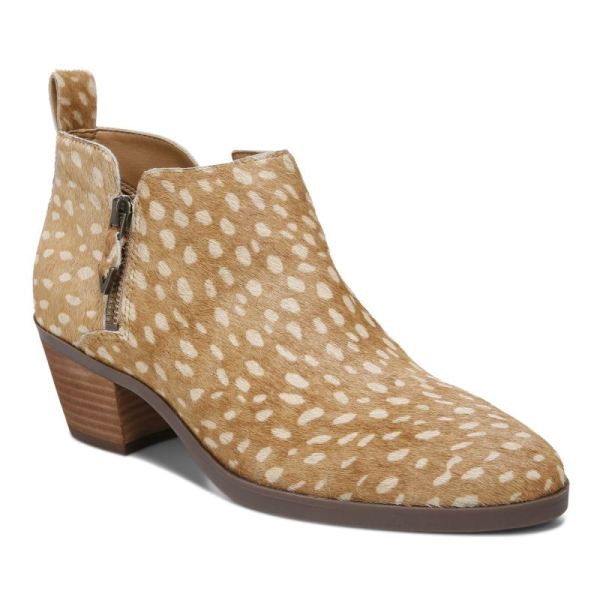 Vionic - Women's Cecily Ankle Boot - Tan Deer Print