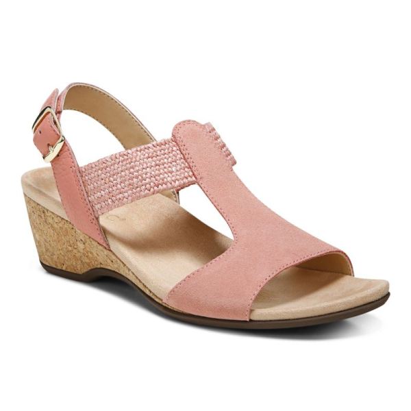 Vionic - Women's Kaytie Wedge Sandal - Terra Cotta - Click Image to Close