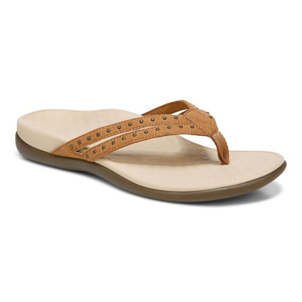 Vionic - Women's Tasha Toe Post Sandal - Toffee - Click Image to Close